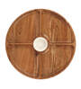 Lazy Acacia Wood Appetizer Platter with Dip Bowl