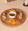 Lazy Acacia Wood Appetizer Platter with Dip Bowl