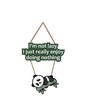 Lazy Panda Wooden Wall Hanging