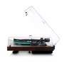 LBT-225WA Turntable  AT-VM95E Cartridge  Carbon Fibre Tone Arm with Glass Platter  Record Player with Bluetooth, Dark Brown Colour