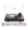LBT-225WA Turntable  AT-VM95E Cartridge  Carbon Fibre Tone Arm with Glass Platter  Record Player with Bluetooth, Dark Brown Colour