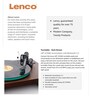 LBT-225WA Turntable  AT-VM95E Cartridge  Carbon Fibre Tone Arm with Glass Platter  Record Player with Bluetooth, Dark Brown Colour