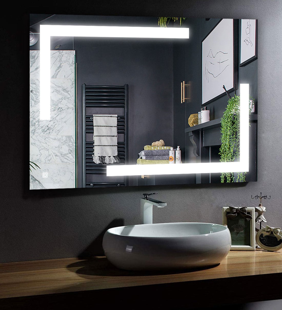 rectangle led mirror