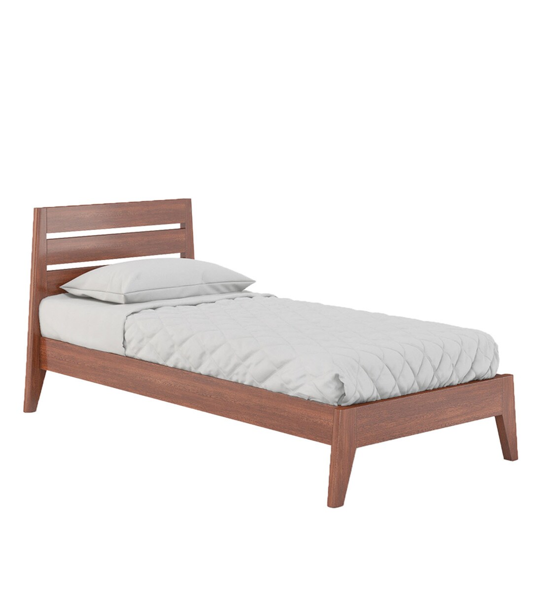 Buy Leeds Single Bed in Dark Oak Finish by Durian Online Modern