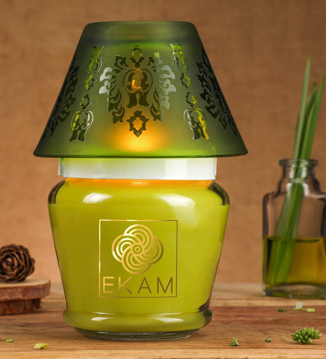 Buy Lemongrass Aroma Scented Candle by Ekam Online Scented Candles Scented Candles Lamps