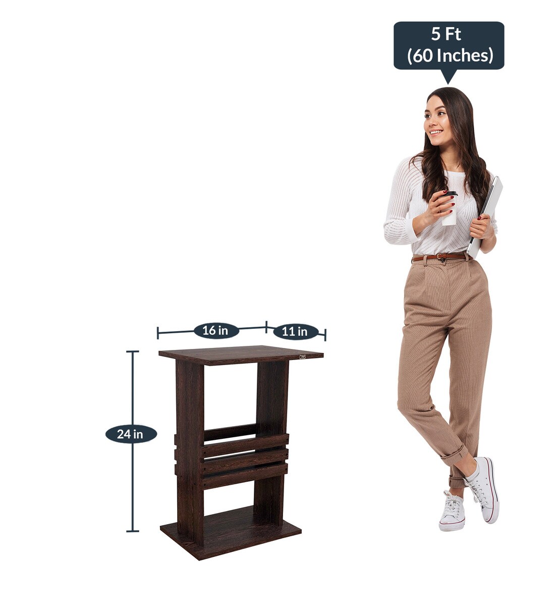 Buy Leonardo End Table in Flowery Wenge Finish by DAS Online Modern