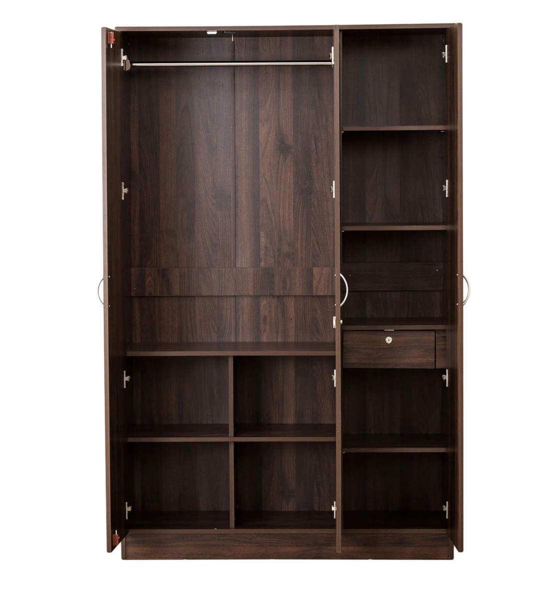 Buy Lewis Nxt 3 Door Wardrobe in Walnut Finish by Home Centre Online ...