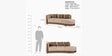 Le Roi 3 Seater Sofa In Savanna Beige Color