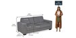 Leah 3 Seater Sofa In Grey Colour