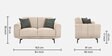 Lebanon Chenille Fabric 2 Seater Sofa In Cream Colour Lebanon Chenille Fabric 2 Seater Sofa In Cream Colour