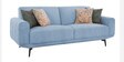 Lebanon Chenille Fabric 3 Seater Sofa In Ice Blue Colour