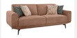 Lebanon Vegan Leather 3 Seater Sofa In Bright Brown Colour