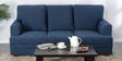 Leipzig Fabric 3 Seater Sofa in Blue Colour