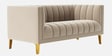 Lem Velvet 2 Seater Sofa in Cream Colour