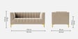 Lem Velvet 2 Seater Sofa in Cream Colour
