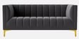 Lem Velvet 2 Seater Sofa in Dark Grey Colour