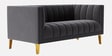 Lem Velvet 2 Seater Sofa in Dark Grey Colour