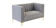 Lem Velvet 2 Seater Sofa In Grey Colour Lem Velvet 2 Seater Sofa In Grey Colour