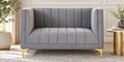 Lem Velvet 2 Seater Sofa In Grey Colour Lem Velvet 2 Seater Sofa In Grey Colour