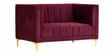 Lem Velvet 2 Seater Sofa In Maroon Colour
