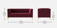 Lem Velvet 2 Seater Sofa in Maroon Colour