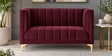 Lem Velvet 2 Seater Sofa In Maroon Colour