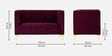 Lem Velvet 2 Seater Sofa In Maroon Colour