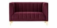 Lem Velvet 2 Seater Sofa In Maroon Colour