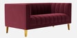 Lem Velvet 2 Seater Sofa in Maroon Colour
