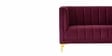 Lem Velvet 2 Seater Sofa In Maroon Colour