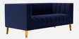 Lem Velvet 2 Seater Sofa in Navy Blue Colour