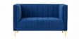 Lem Velvet 2 Seater Sofa In Navy Blue Colour Lem Velvet 2 Seater Sofa In Navy Blue Colour