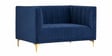 Lem Velvet 2 Seater Sofa In Navy Blue Colour Lem Velvet 2 Seater Sofa In Navy Blue Colour