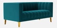 Lem Velvet 2 Seater Sofa in Teal Blue Colour