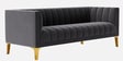 Lem Velvet 3 Seater Sofa in Dark Grey Colour