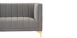 Lem Velvet 3 Seater Sofa in Grey Colour