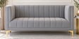 Lem Velvet 3 Seater Sofa In Grey Colour