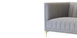 Lem Velvet 3 Seater Sofa In Grey Colour