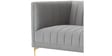 Lem Velvet 3 Seater Sofa in Grey Colour