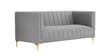 Lem Velvet 3 Seater Sofa in Grey Colour