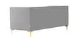 Lem Velvet 3 Seater Sofa in Grey Colour