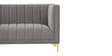 Lem Velvet 3 Seater Sofa in Grey Colour