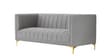 Lem Velvet 3 Seater Sofa in Grey Colour
