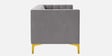 Lem Velvet 3 Seater Sofa in Grey Colour