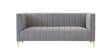Lem Velvet 3 Seater Sofa In Grey Colour