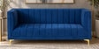 Lem Velvet 3 Seater Sofa in Navy Blue Colour
