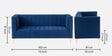 Lem Velvet 3 Seater Sofa in Navy Blue Colour
