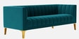 Lem Velvet 3 Seater Sofa in Teal Blue  Colour