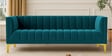 Lem Velvet 3 Seater Sofa in Teal Blue  Colour