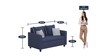 Lenorio 2 Seater Sofa in Blue-Grey Colour